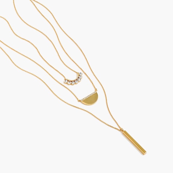 J. Crew Jewelry - New JCREW Layered Crystal Necklace